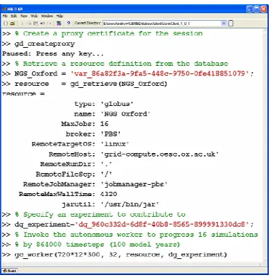 Figure 1: Typical user session contributing to an ensemble study.  