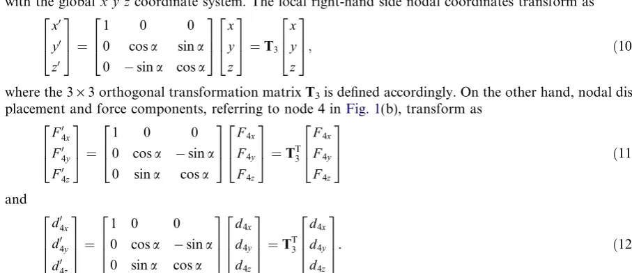 Fig. 3. Coordinates of the right-hand side of the second cell.
