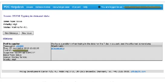 Figure 6 A page for a newly created issue.