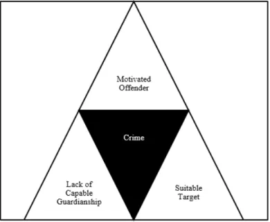 Figure 1. Crime Triangle of Routine Activity Theory 