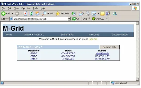 Figure 5:  The results page