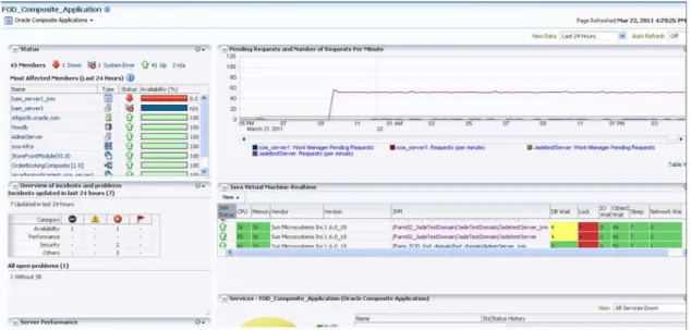 Figure 2.  Full visibility of all components, tiers, and services across your Composite Application which is routinely  composed of multi-tier components