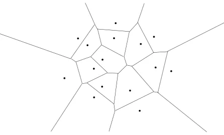 Figure 2.1: Voronoi diagram for a set of reference points.