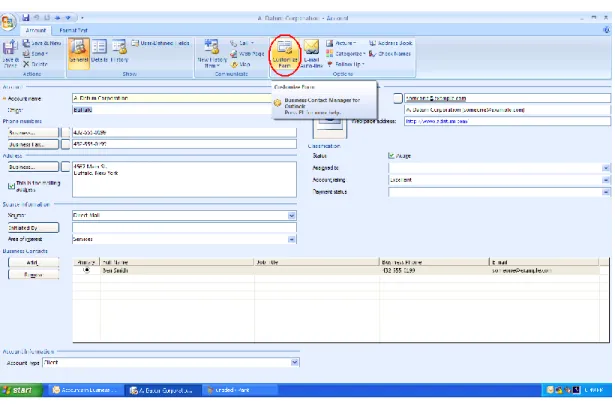 Figure 4. Selecting the Customize Forms view 