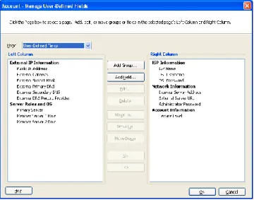 Figure 5. Customize Fields view 