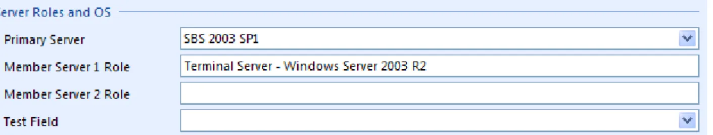 Figure 7. An example of the user-defined fields included in the ExportFile.bcm customization file  For further information about modifying forms in Office Outlook 2007 with Business Contact Manager,  please refer to the Help file