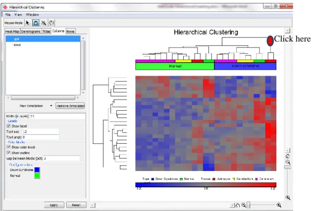 Figure 5: Hierarchical clustering plot before flipping the column dendrogram 