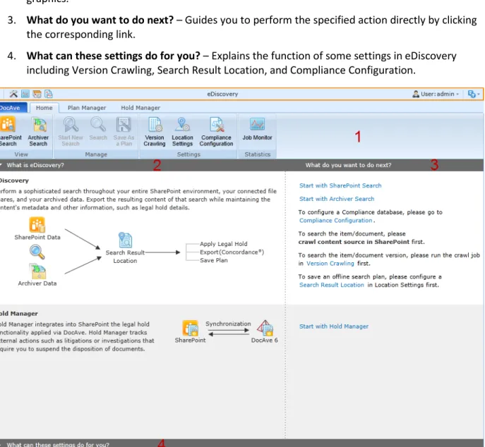 Figure 3: eDiscovery User Interface. 