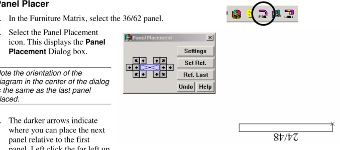 diagram in the center of the dialog  is the same as the last panel  placed. 