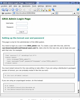 Figure 5: GRIA administration tool 