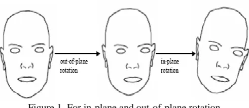 Figure 1. For in-plane and out-of-plane rotation  A test image of size 20x20 may be hard to classify if original class of the image was 100x100