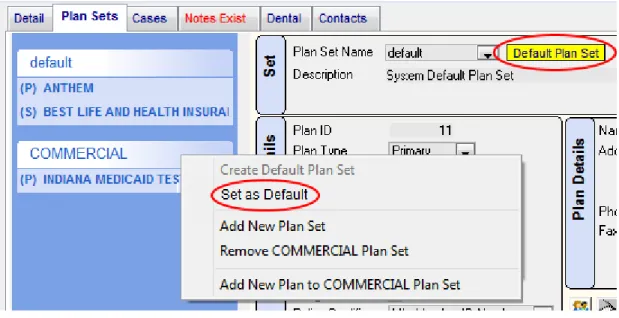 Figure 1-10 "Set as Default" option on the right-click menu of a Plan Set 