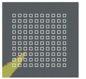 Figure 5: Digitally processed image of a typical as-deposited Ge:Sb:Te film  