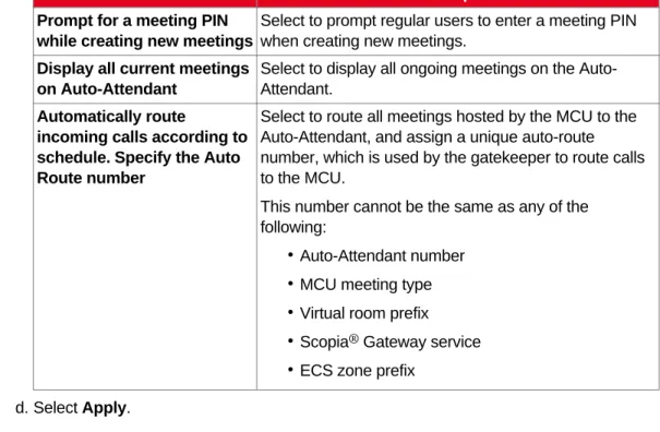 Figure 35: Adding an Auto-Attendant user to Lync clients b. Select Enable Microsoft Lync Integration.