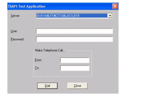 Figure 6: TSAPI Test Application screen