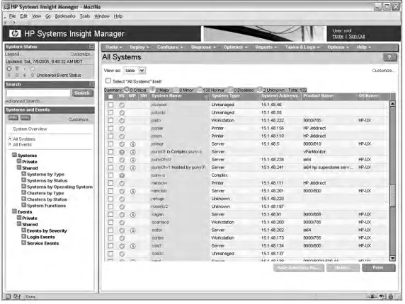 Figure 17-6 shows the Customize Lists interface in HP SIM that is used to create new system folders