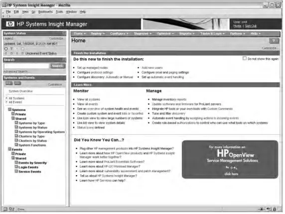 Figure 17-3 HP Systems Insight Manager