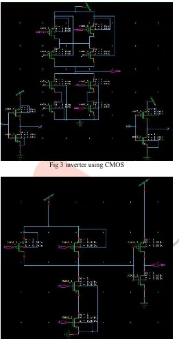 Fig 3 inverter using CMOS 