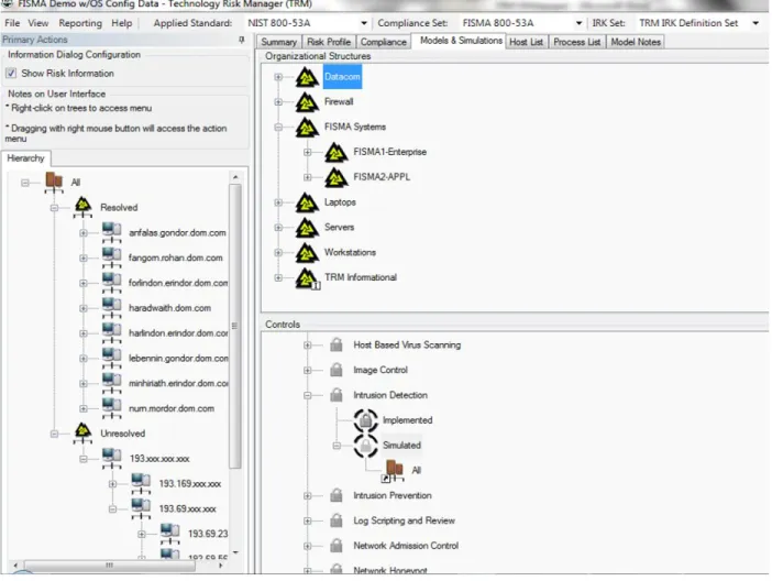 Figure 3 - TRM Models &amp; Simulations tab 