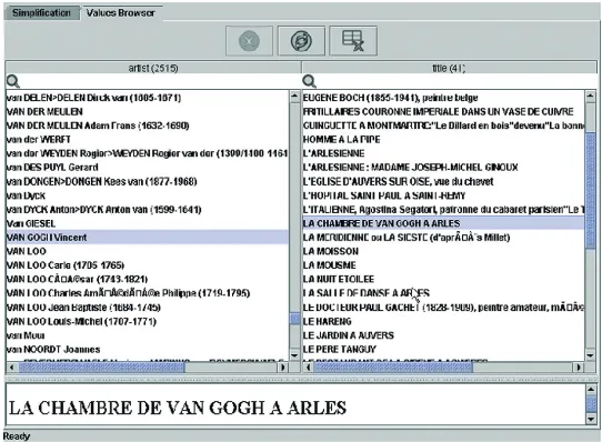 Figure 2. The mSpace interface component of the Concept Browser