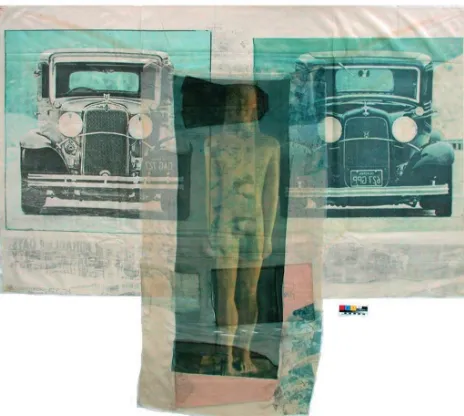 Figure 1: ‘Preview: Hoarfrost Edition’, 1974, by Robert Rauschenberg.Textile Conservation Centre