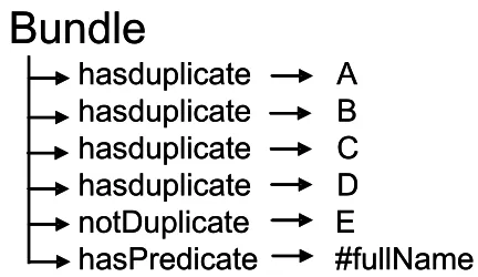 Figure 1. Visualization of a bundle. Duplicates are kept in sets rather than in graphs
