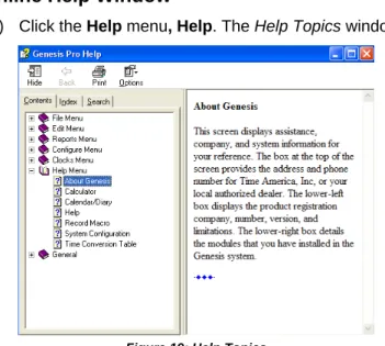 Figure 19: Help Topics 