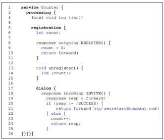Fig. 1. The counter service in SPL