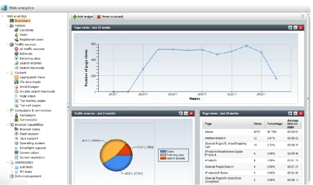 Figure 7 - Sample Web Analytics Dashboard 