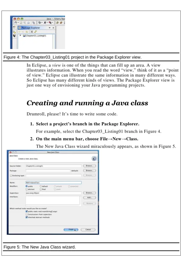 Figure 4: The Chapter03_Listing01 project in the Package Explorer view. 