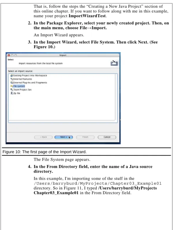 Figure 10: The first page of the Import Wizard. 