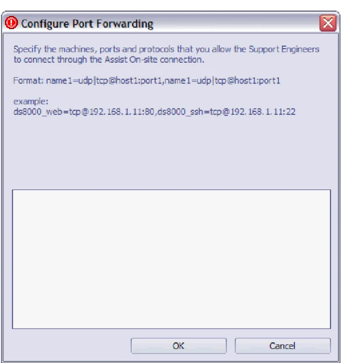 Table 3. Variables for the port forwarding syntax