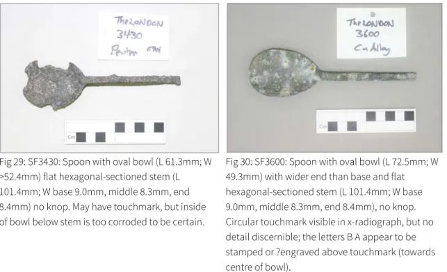Fig 29: SF3430: Spoon with oval bowl (L 61.3mm; W 