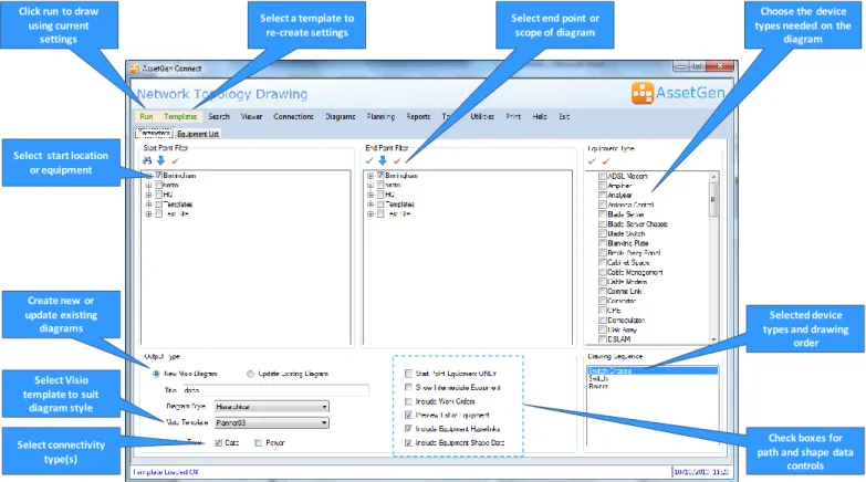 diagram style Select  start location 