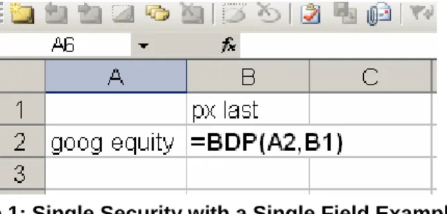 Figure 1: Single Security with a Single Field Example 
