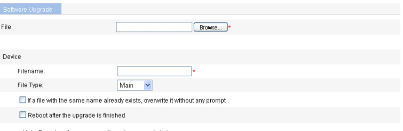Figure 3 Software upgrade page 