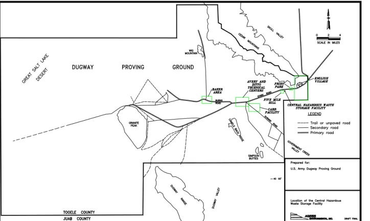 Figure 1.  Location of the Central Hazardous Waste Storage Facility 
