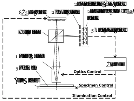 Figure 1. Parallel confocal microscope system using integrated optical devices. 
