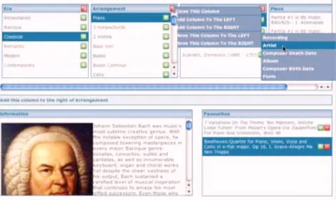 Figure 1. View of mSpace Software Framework interface 