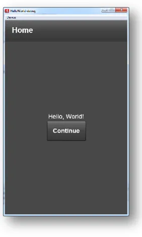 Figure 9 - "Hello, World!" running in ADL 