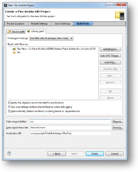 Figure 2 - Build Paths screen. Note the Application ID 