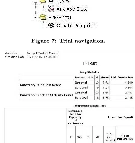 Figure 8: Viewing analysis results.