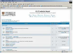 Figure 1: Stage One Re-development of Cavendish website 