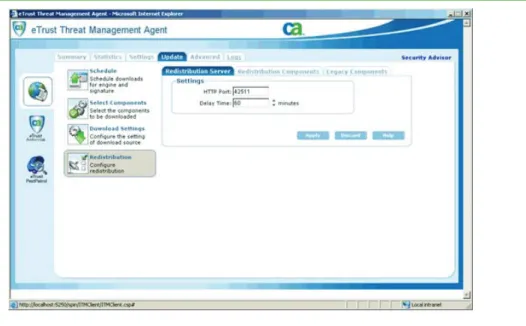 Figure G shows the Redistribution Server interface.