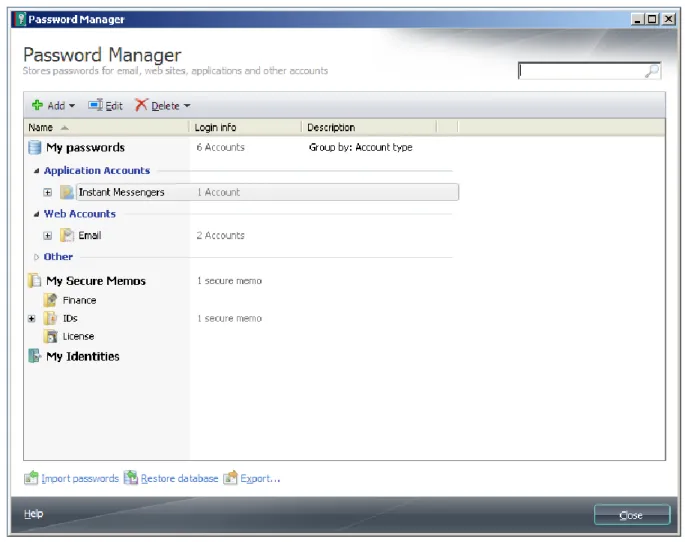 Figure 10. Password Database 