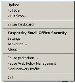 Figure 1. Context menu 