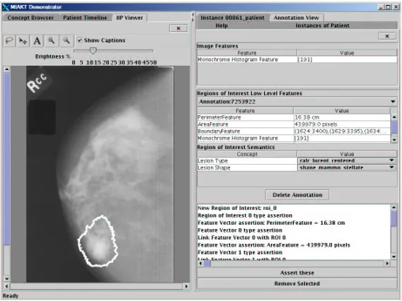 Fig. 4. The IIP image viewer allows image annotations to be generated using drawingtools