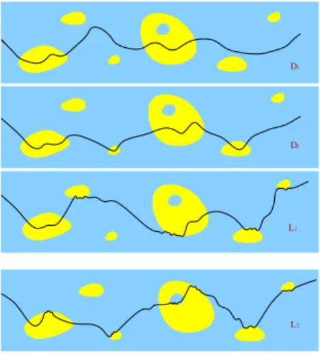Figure 2: Typical configurations of the copolymer in each of the four phases.