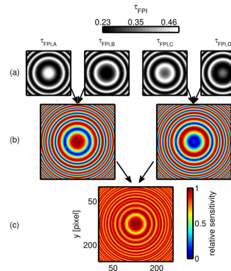 Figure 6b shows a 2-D FPI camera setup. Basically, the im-plementation is similar to that of the OP FPI device