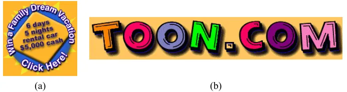 Figure 4-4 – (a) Sentences placed on a circle, and straight lines of text placed on an angle